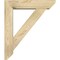 Ekena Millwork Traditional Slat Rough Sawn Bracket w/ Offset Brace, Douglas Fir, 6"W x 24"D x 28"H BKT0604X24X28TRA06RDF - alternate 3